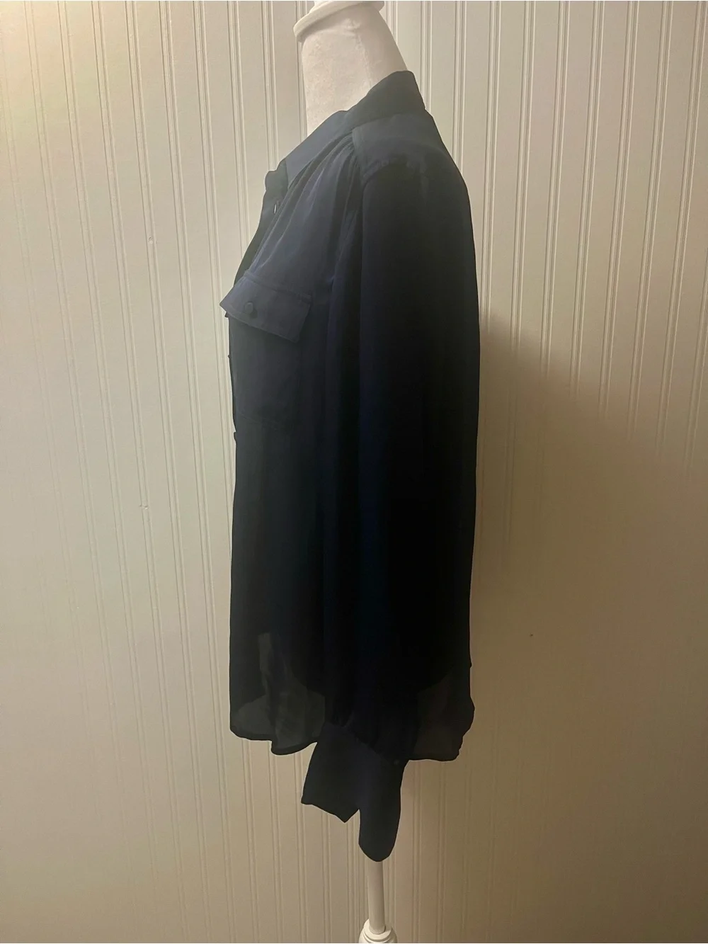 J. Crew Navy Button-Down Blouse